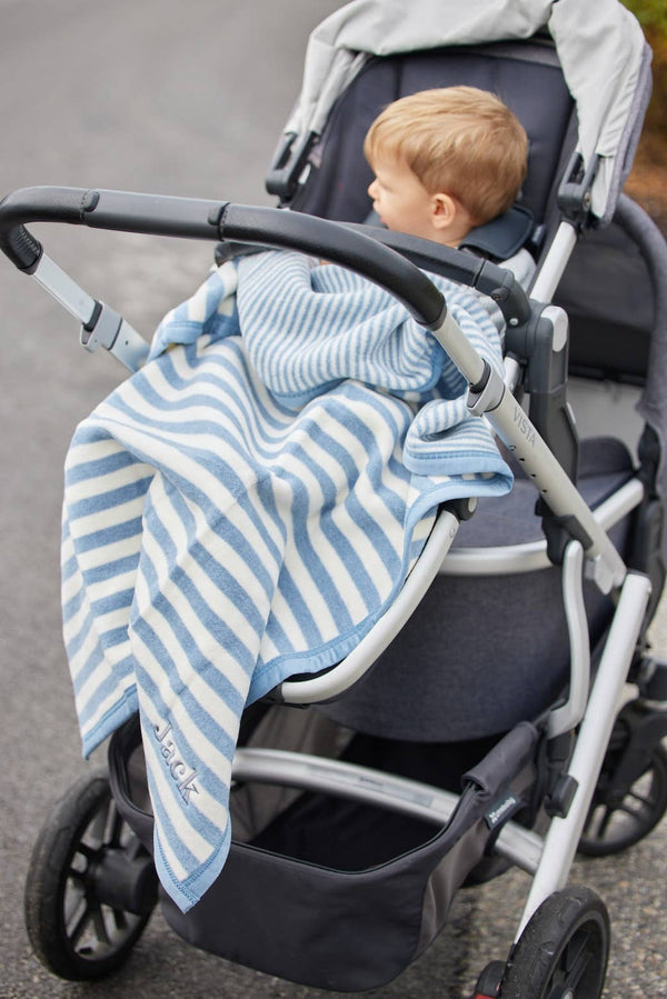 Sweet Pea Stripe Fog Mini Blanket