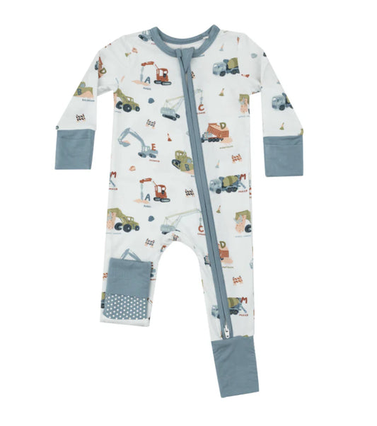 Construction Alphabet 2 Way Zipper Romper 