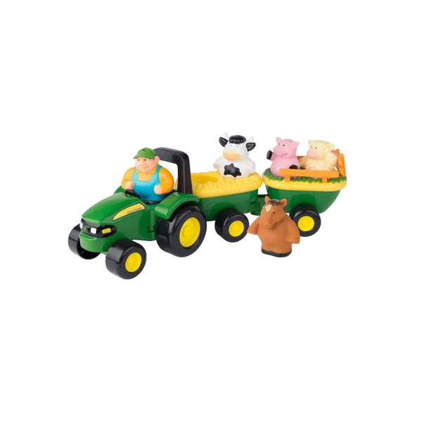 TOMY John Deere Animal Sounds Hayride Musical Tractor Toy