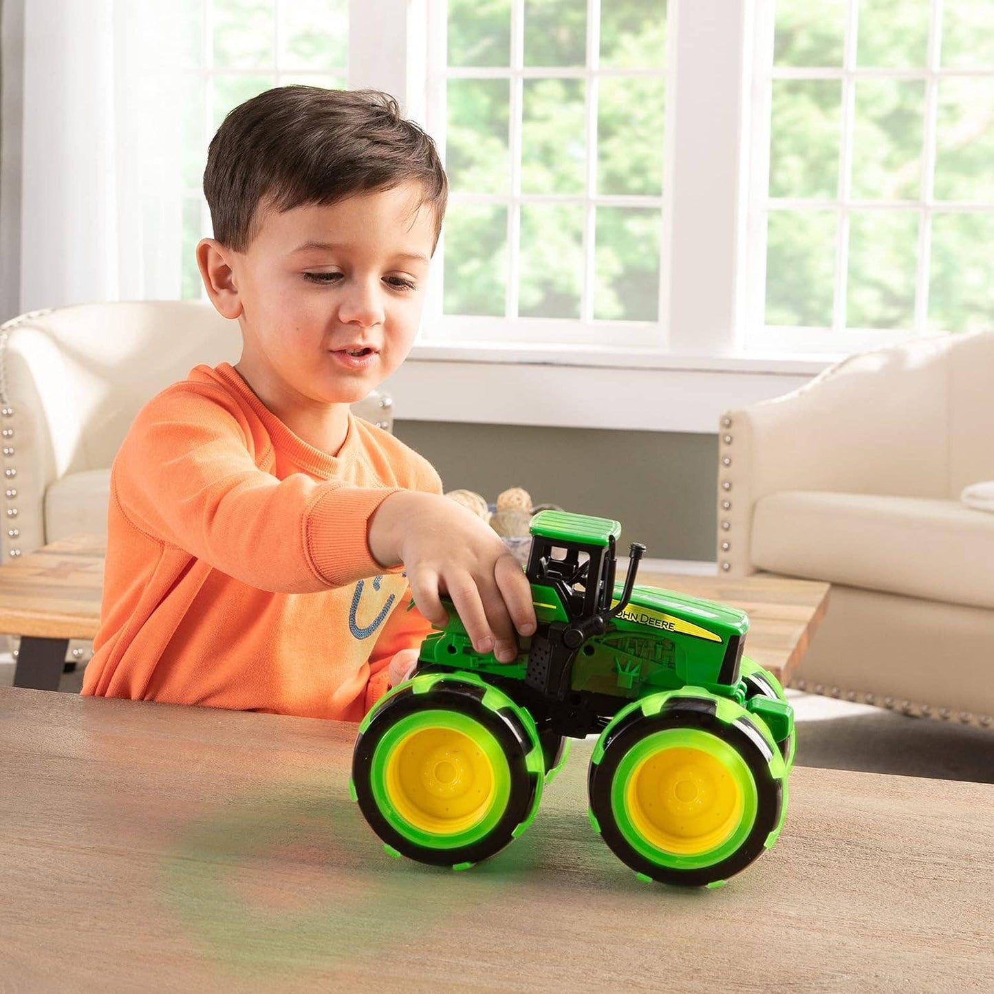 TOMY John Deere Tractor - Monster Treads Lightning Wheels