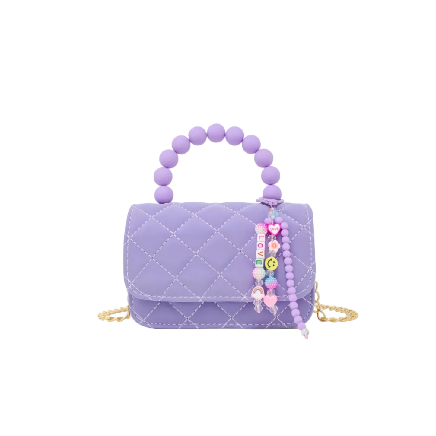 Pearl Handle Message Charm Handbag for Kids