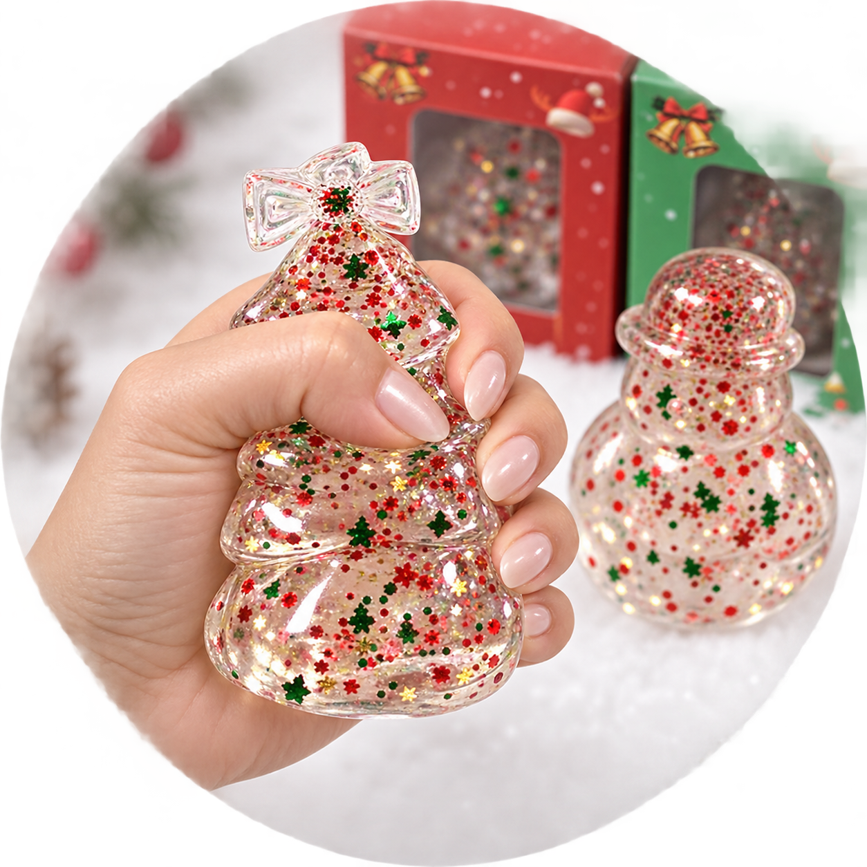 Christmas Glitter Maltose Sugar Squishy