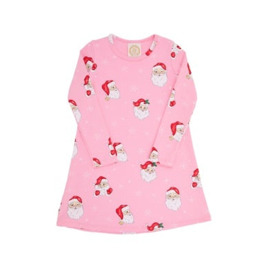 Long Sleeve Polly Play Dress Dear Santa(Hamptons Hot Pink)