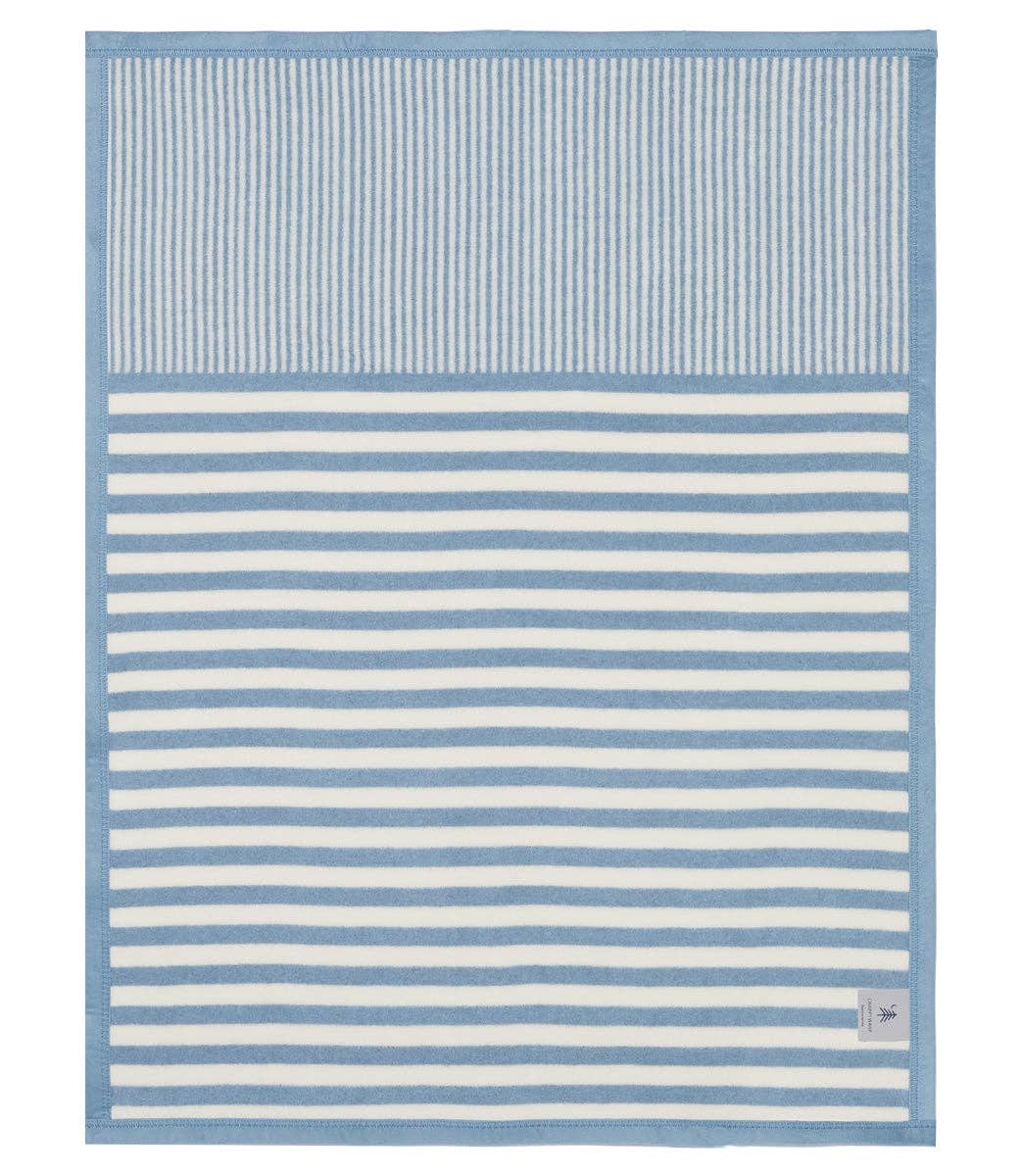 Sweet Pea Stripe Fog Mini Blanket