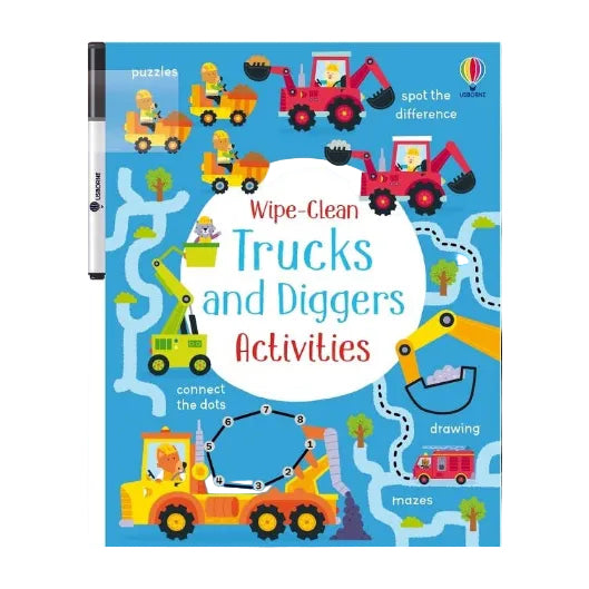 Wipe-Clean Trucks & Diggers Activities: Usborne