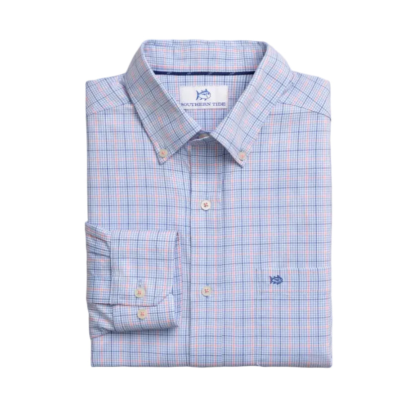 Coastal Breeze South Beach Plaid Sports Shirt - Ocean Channel