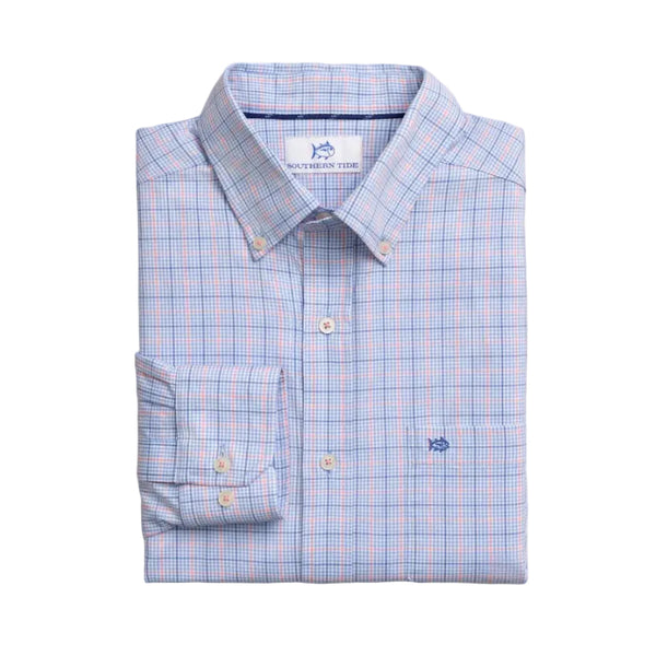Coastal Breeze South Beach Plaid Sports Shirt - Ocean Channel