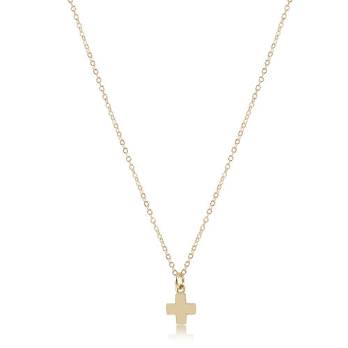 egirl 14" necklace gold- signature cross small gold charm