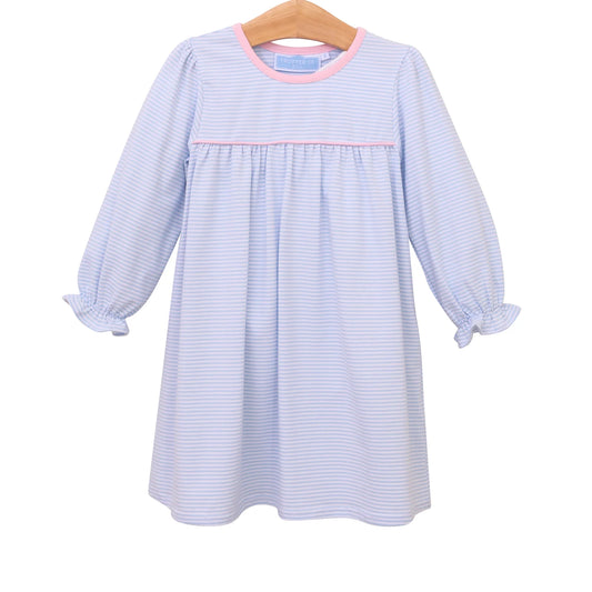 Ellie Dress Light Blue Stripe/Light Pink