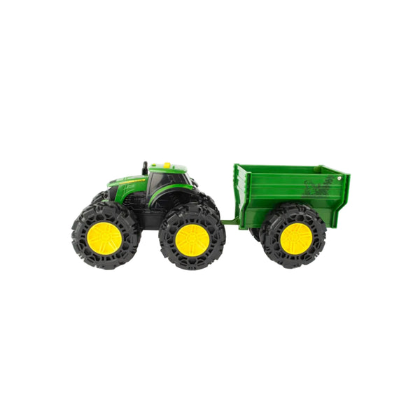 TOMY John Deere Monster Treads Tractor Toy with Wagon