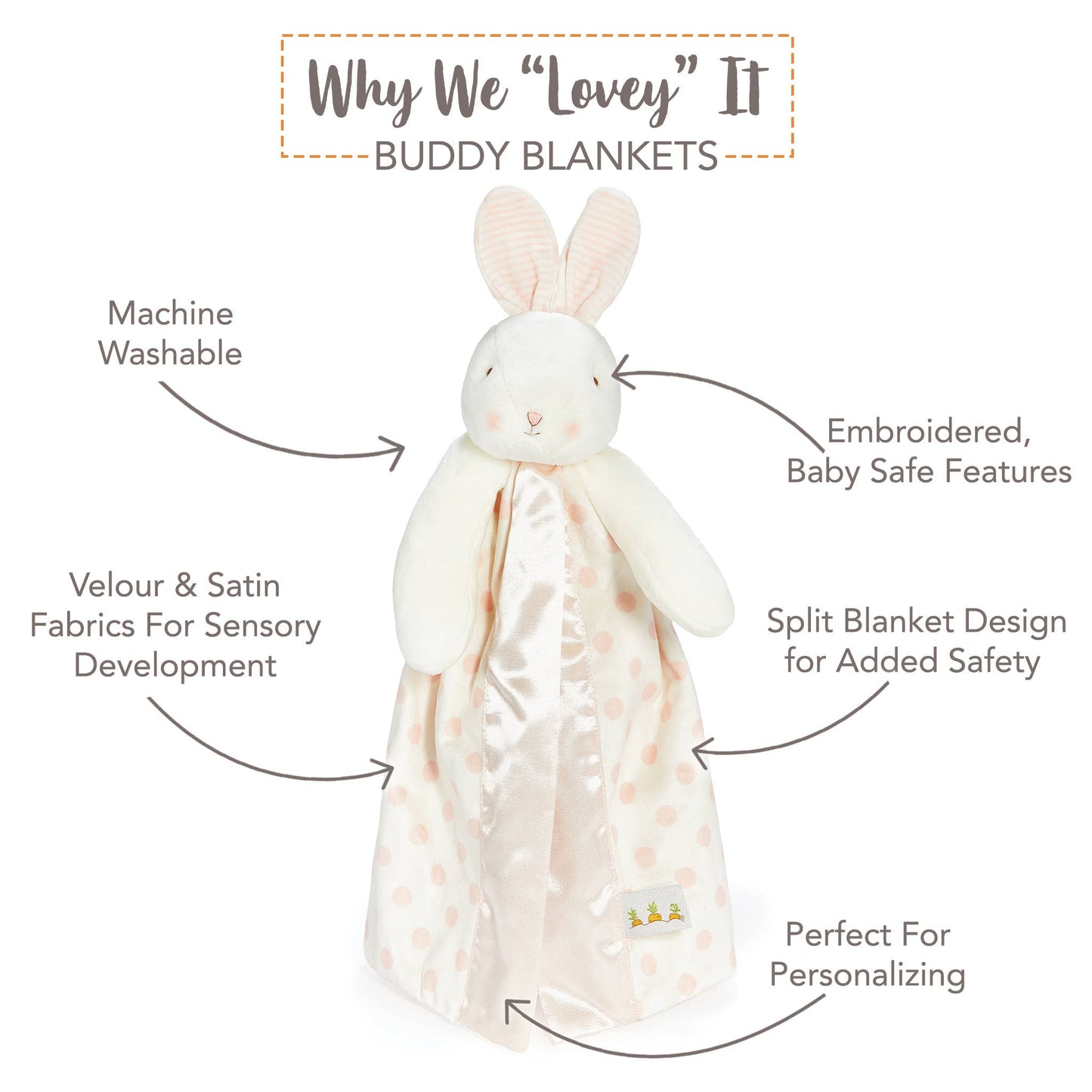 Blossom Bunny Dot Buddy Blanket