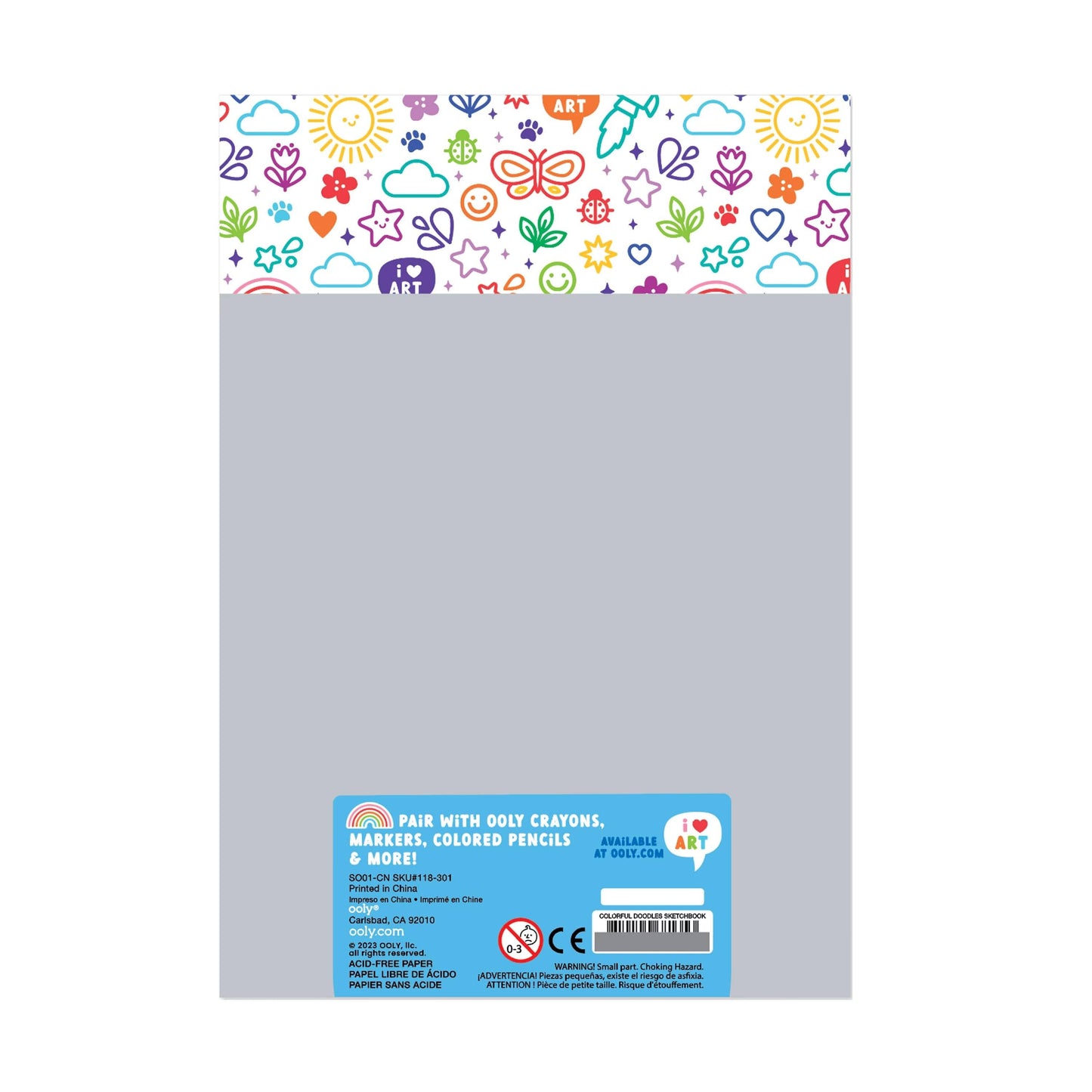 Colorful Doodles Sketchbook - 60 Sheets