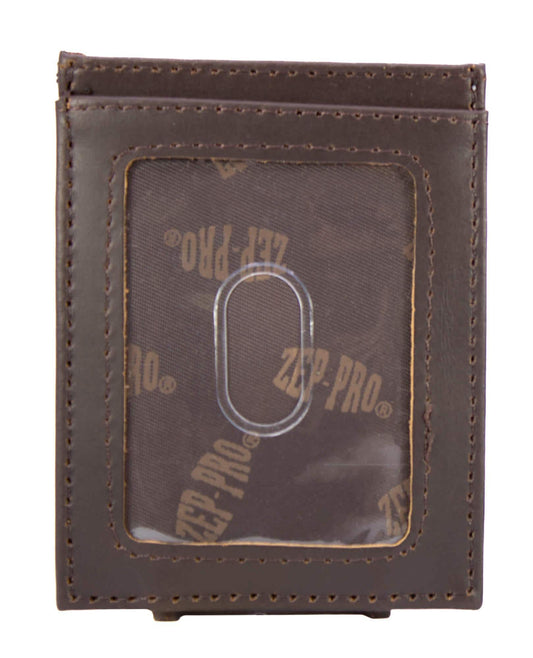 Shotshell Men's Magnetic Front Pocket Old School Camo Leather Wallet
