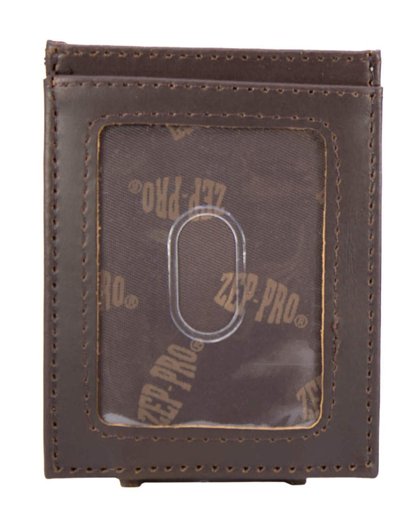 Shotshell Men's Magnetic Front Pocket Old School Camo Leather Wallet