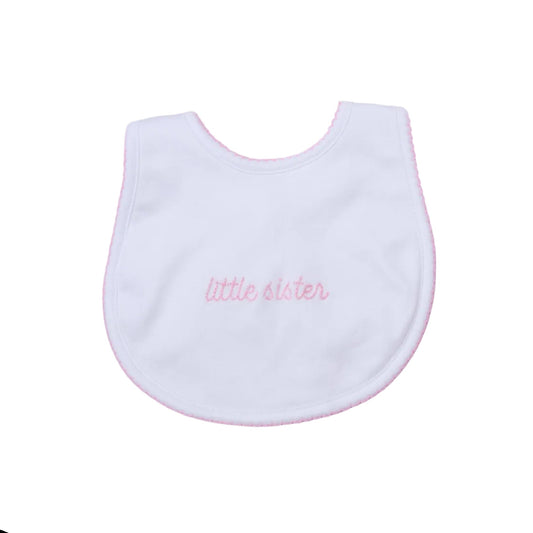 Little Sister Embroidered Bib