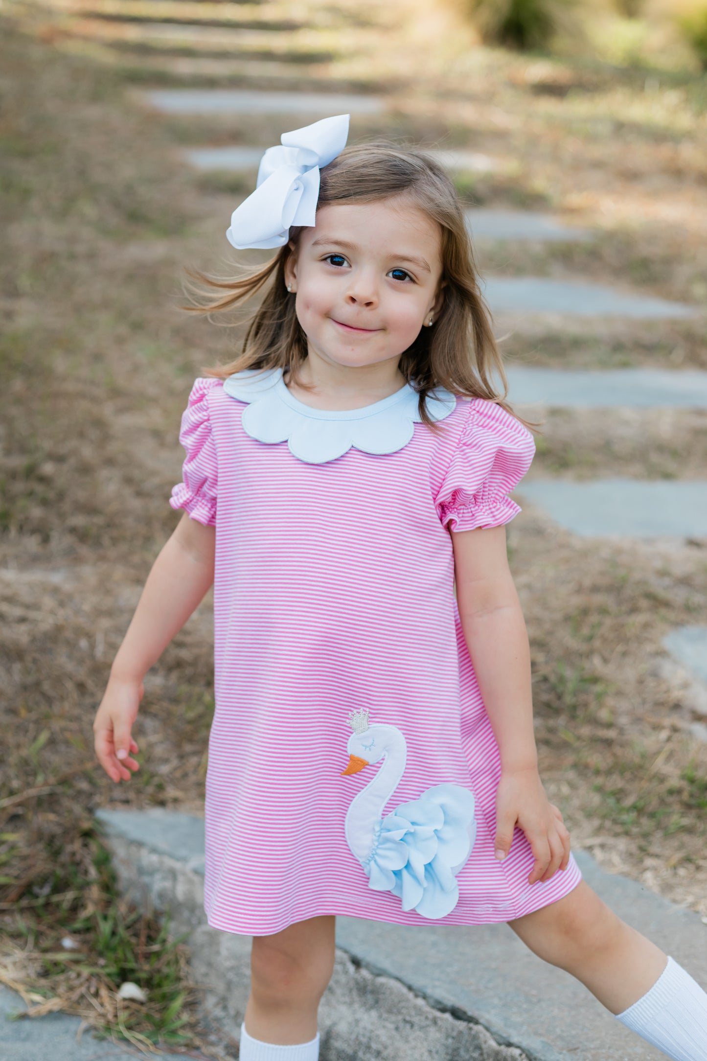 Swan Petal Collar Dress, Alpharetta Bitty Knit