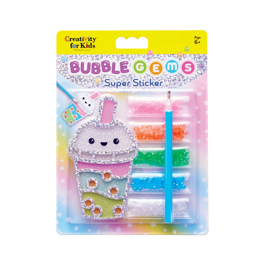 Bubble Gems Super Sticker Diamond Painting Kit - Bubble Tea