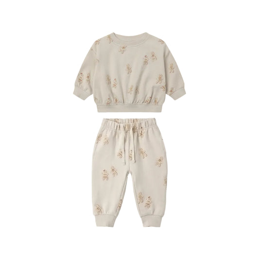 Relaxed Fleece Sweatsuit- Gingerbread