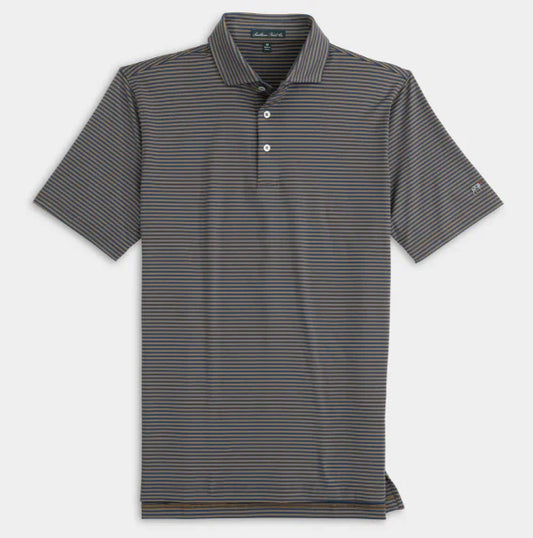 Youth Hinton Stripe Polo Midnight/Brown