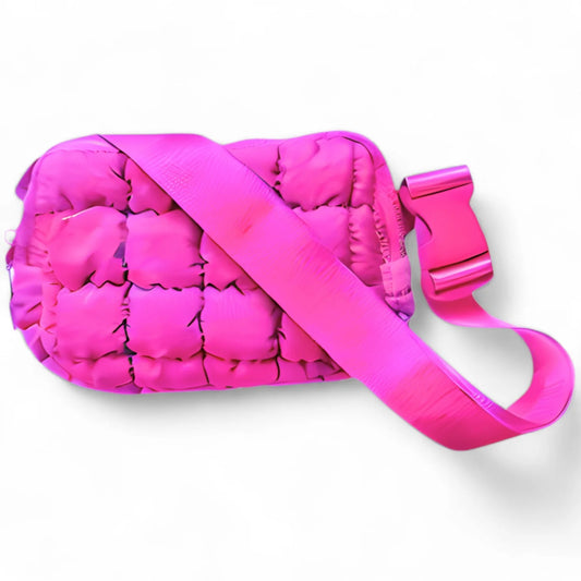 Puffer Belt Bag Hot Pink