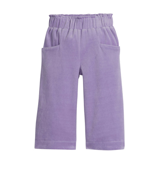 Cropped Palazzo Pants Lilac Velour