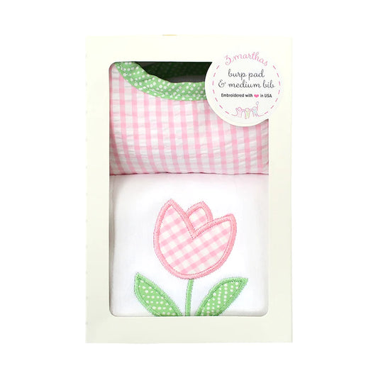 Tulip Medium Bib & Burp Box Set