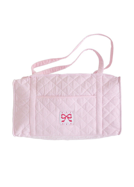Quilted Luggage Duffle Bow