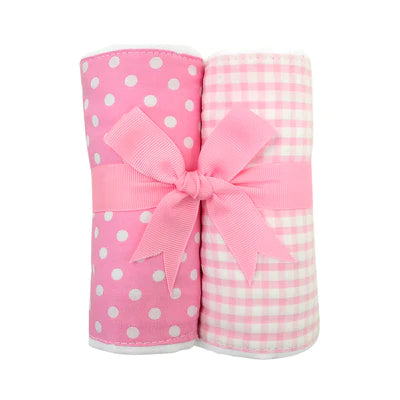 Pink Golf Set of Two Burp Cloths