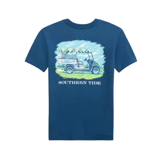 Skipjack Food & Beverage Cart Tee - Nautical Blue