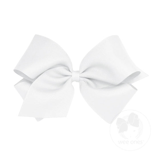 King Classic Grosgrain Bow White