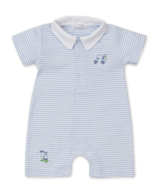 Hole in One-Short Playsuit Stripe Light Blue