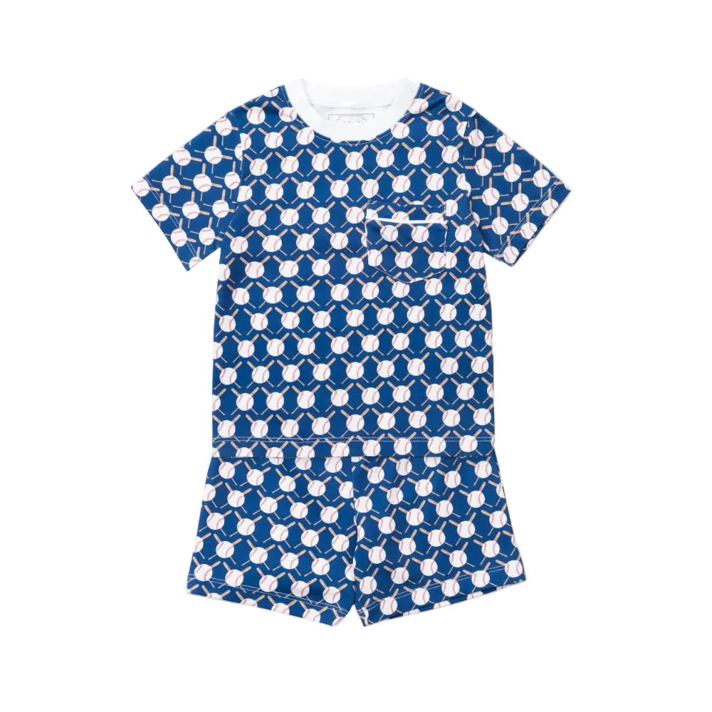 Charles Boys Short Set - Up At Bat Baseball