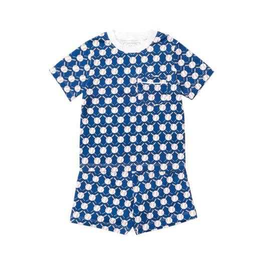 Charles Boys Short Set - Up At Bat Baseball