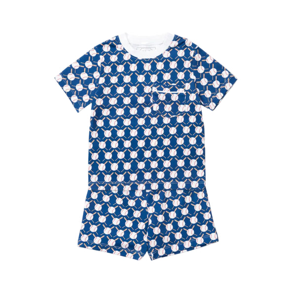 Charles Boys Short Set - Up At Bat Baseball