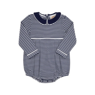 Long Sleeve Bradford Bubble Pima Nantucket Navy Stripe/Nantucket Navy