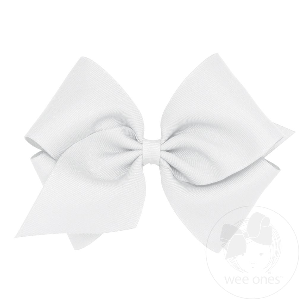 Mini King Wee Ones Grosgrain Bow White