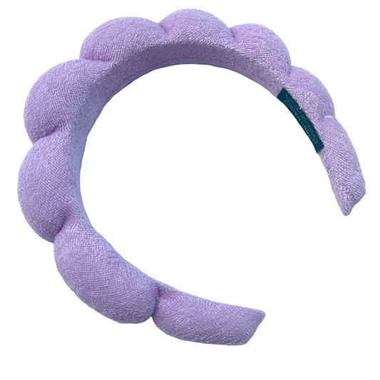 Terry Cloth Bubble Headband Purple