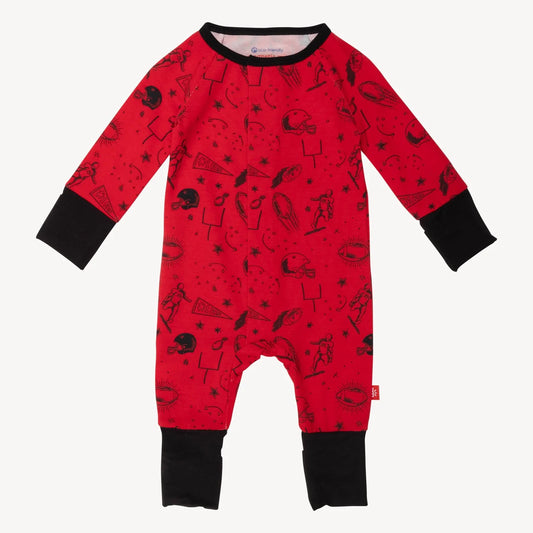 Red Game Day Modal Magnetic Convertible Grow With Me Coverall