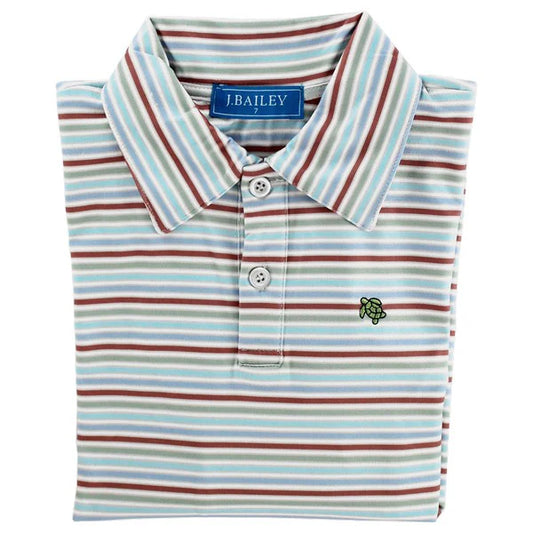 Harry Long Sleeve Performance Polo - Rust