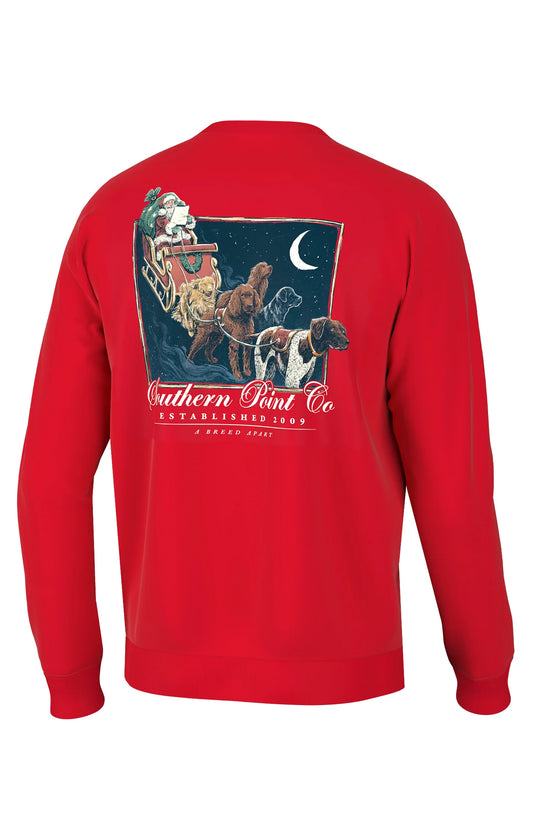 Youth Santa Clause Long Sleeve Tee Red