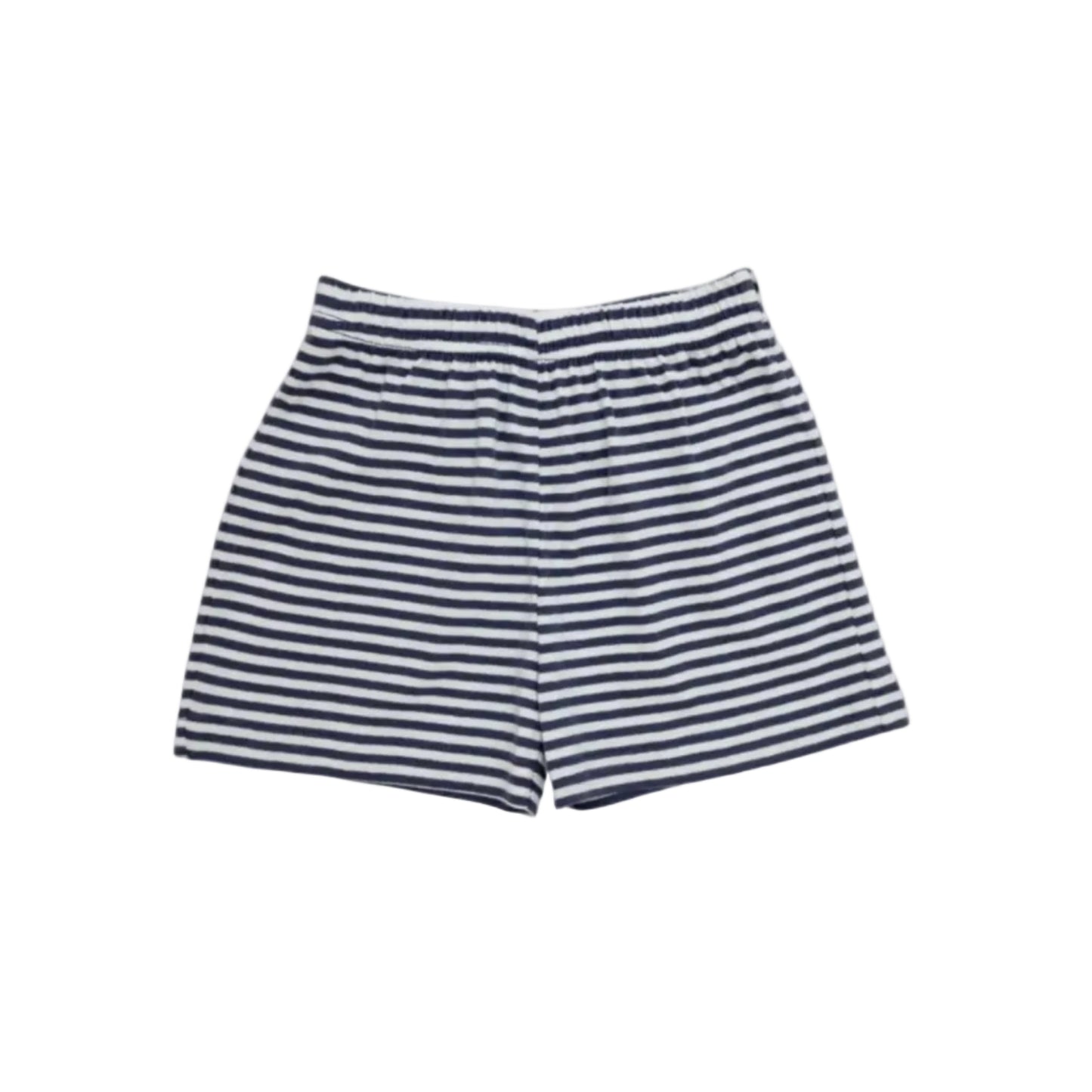 Navy Stripe Knit Shorts