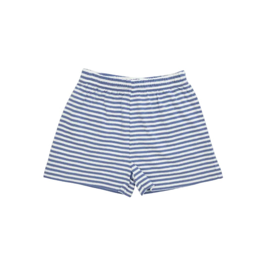 Blue Stripe Knit Shorts
