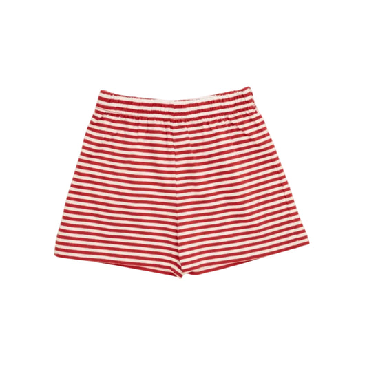 Red Stripe Knit Shorts