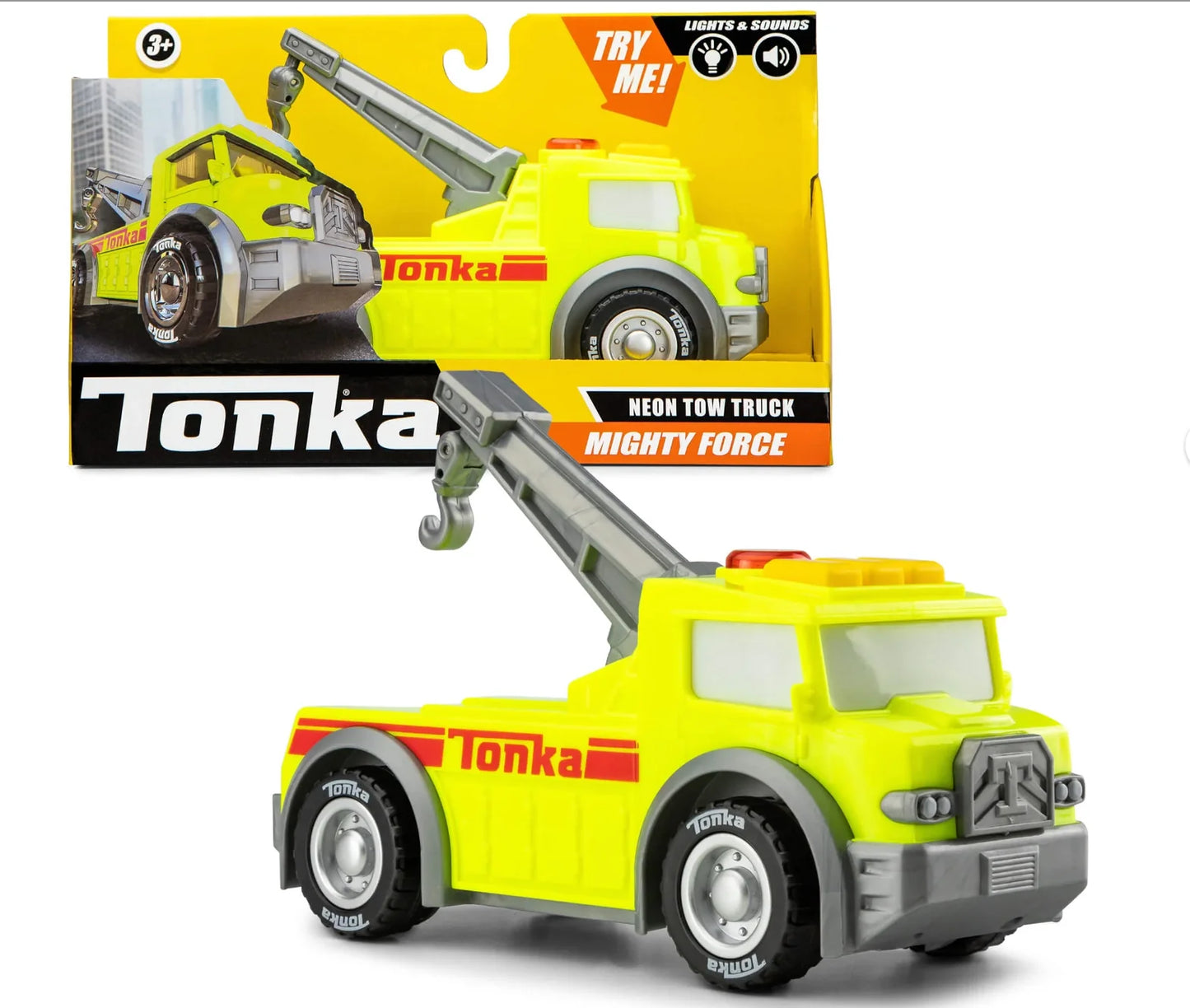 Tonka Mighty Force Lights & Sounds - Neon Tow Truck