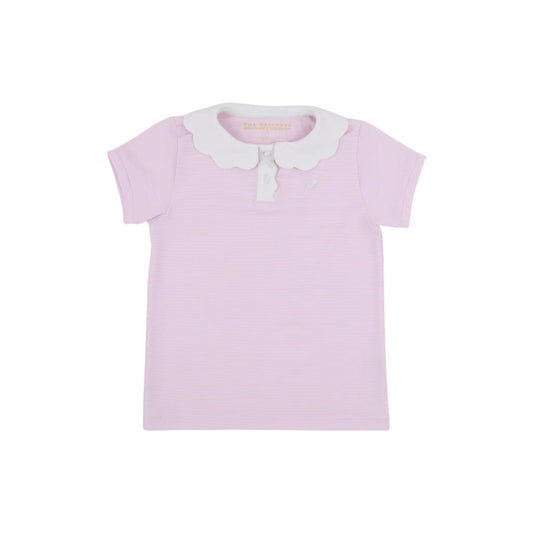 Prepletic Preppy Polo Valley High Violet Stripe/ Worth Avenue White