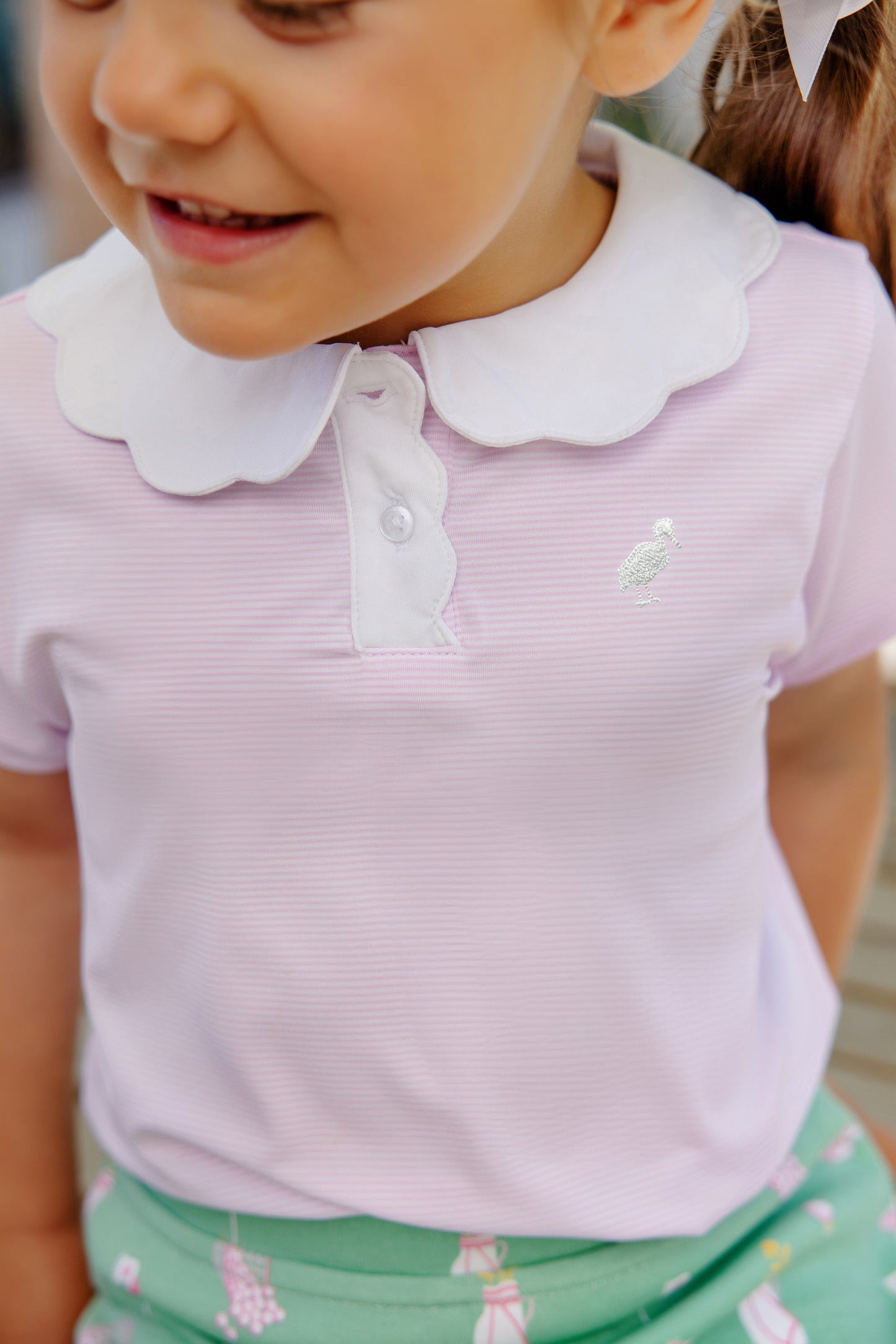 Prepletic Preppy Polo Valley High Violet Stripe/ Worth Avenue White