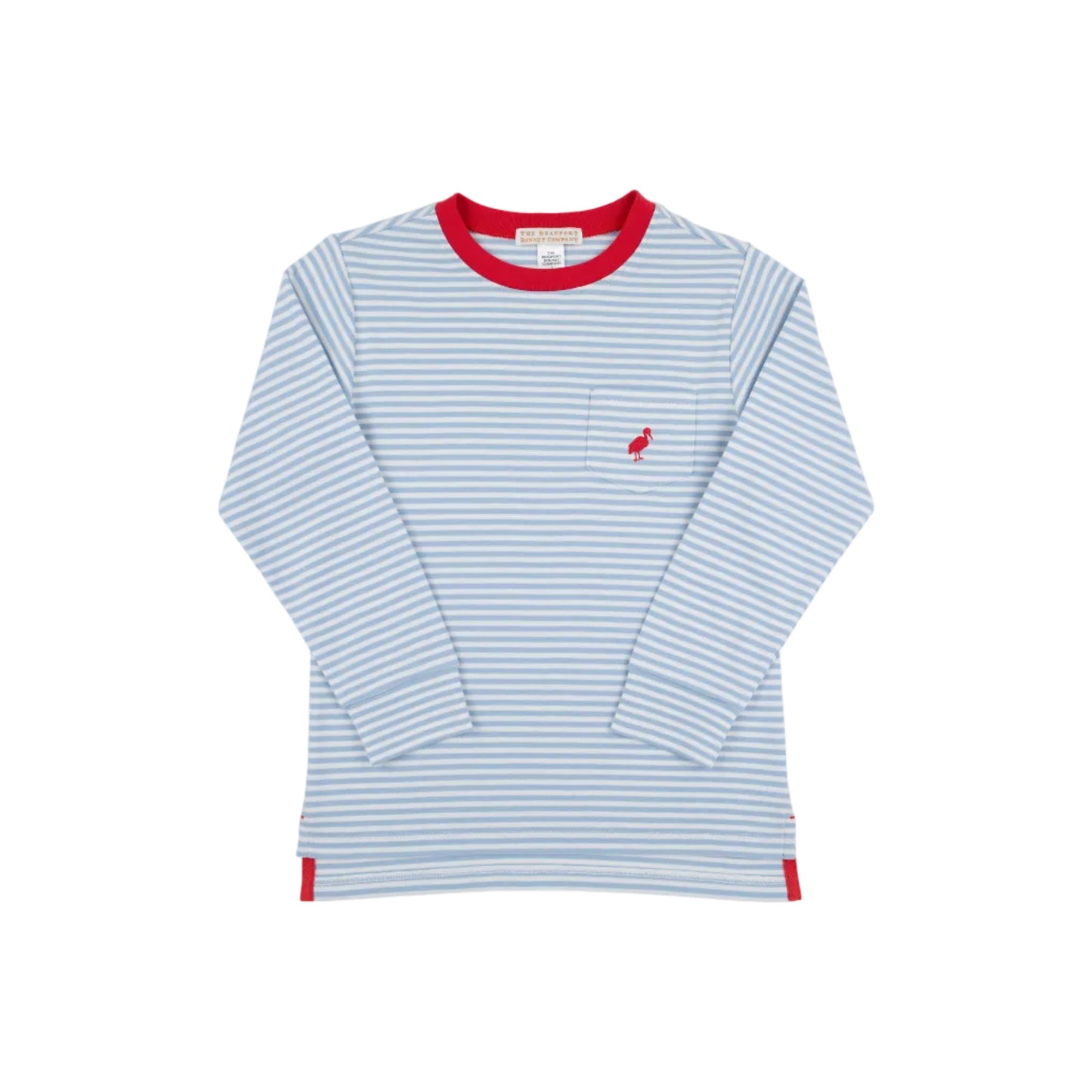 Long Sleeve Carter Crewneck, Barrington Blue Stripe/Richmond Red