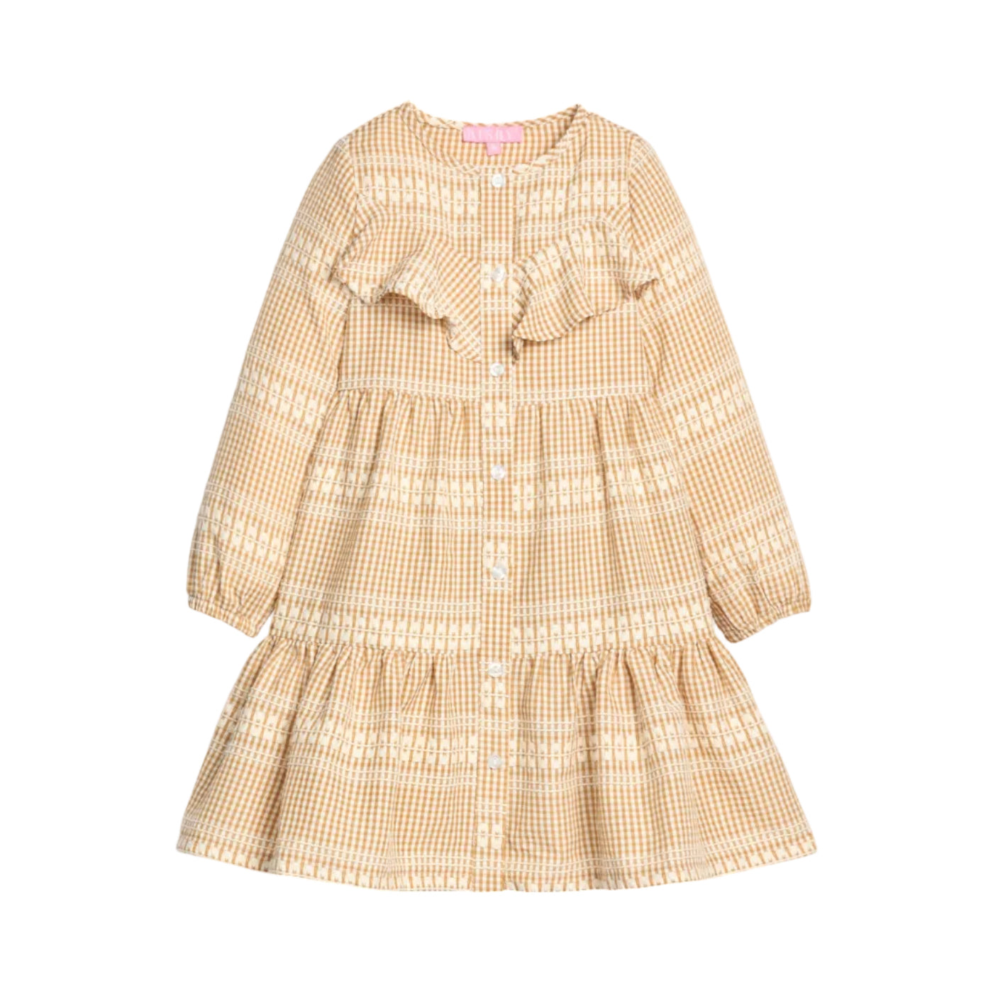 Western Dress- Geneva Gingham Khaki