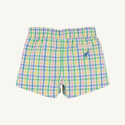 Sheffield Shorts- Primland Plaid/Barbados Blue