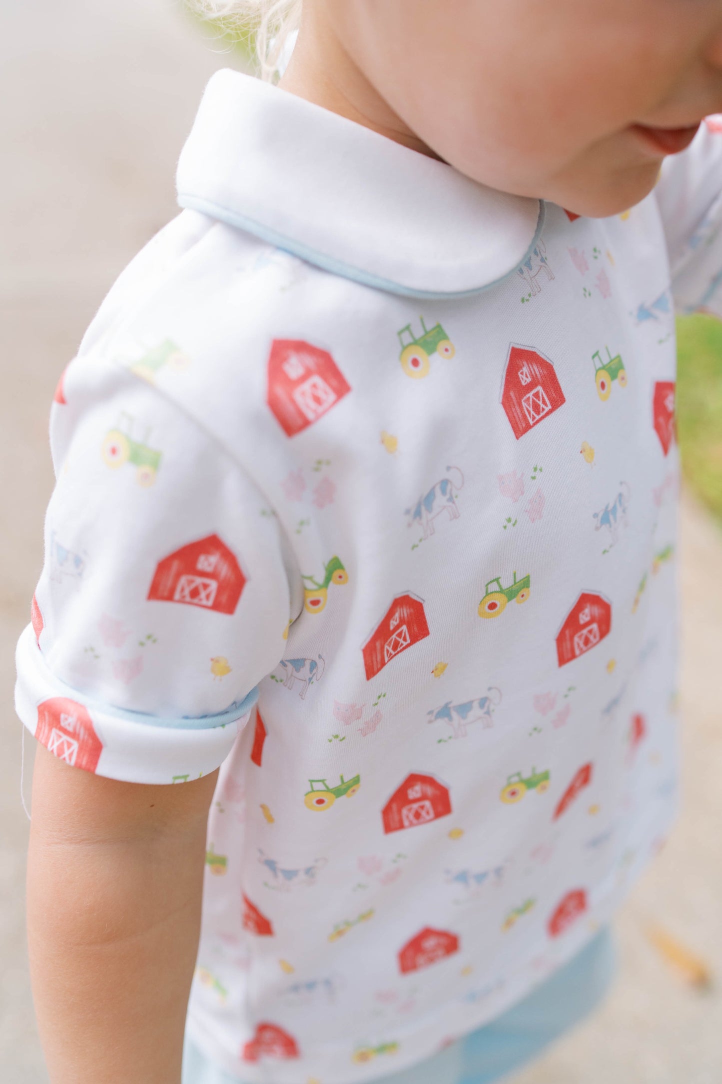 Sibley Pant Set, Barnyard Tales, Bluffton Blue